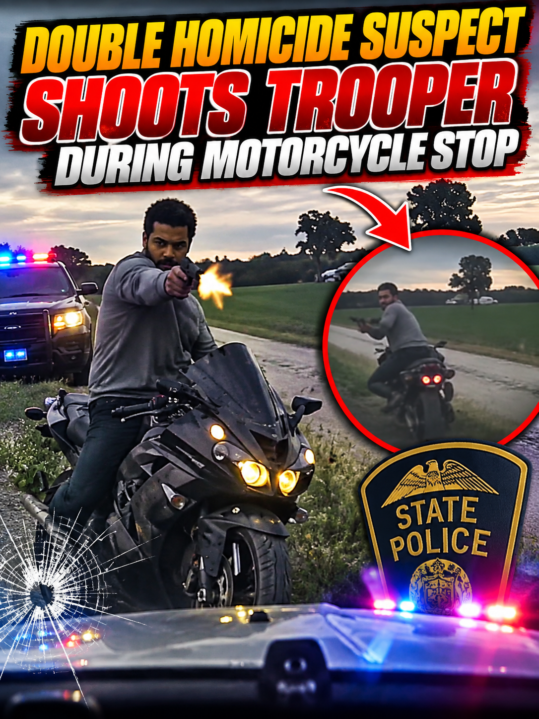 Double Homicide Suspect Shoots Trooper During Motorcycle Stop