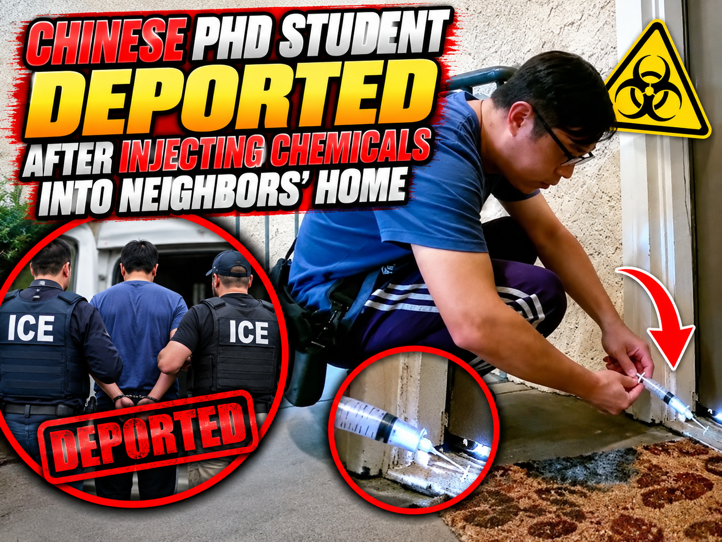 Chinese PhD Student DEPORTED After Injecting Chemicals Into Neighbors’ Home