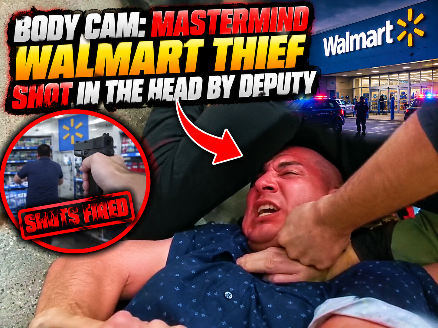 Body Cam: Mastermind Walmart Thief Shot In The Head By Deputy.