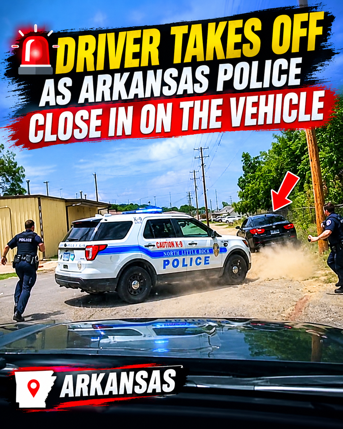 🚨 Driver Takes Off as Arkansas Police Close In on the Vehicle