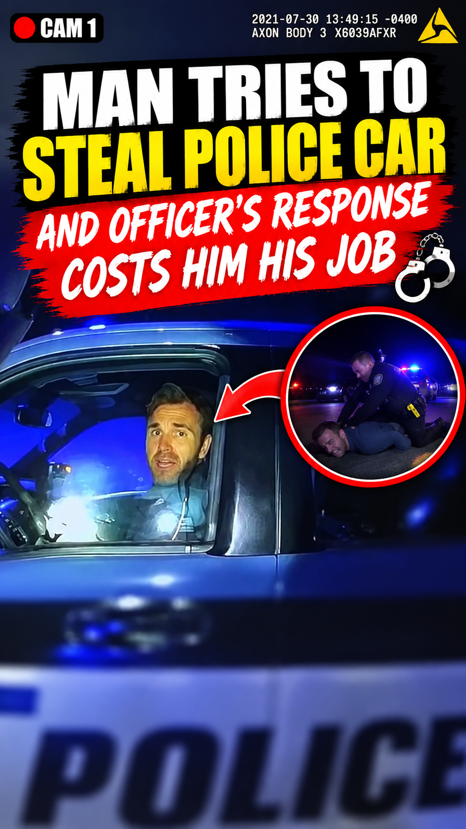 Man Tries to Steal Police Car and Officer’s Response Costs Him His Job
