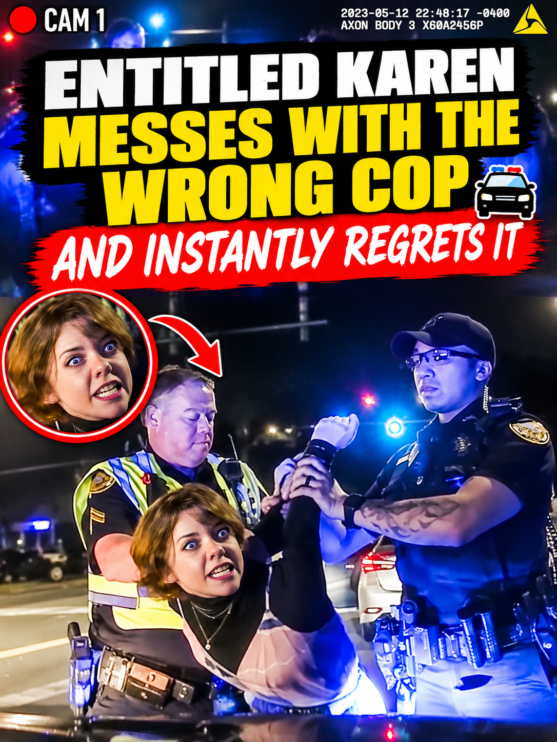 Entitled Karen Messes With the Wrong Cop and Instantly Regrets It