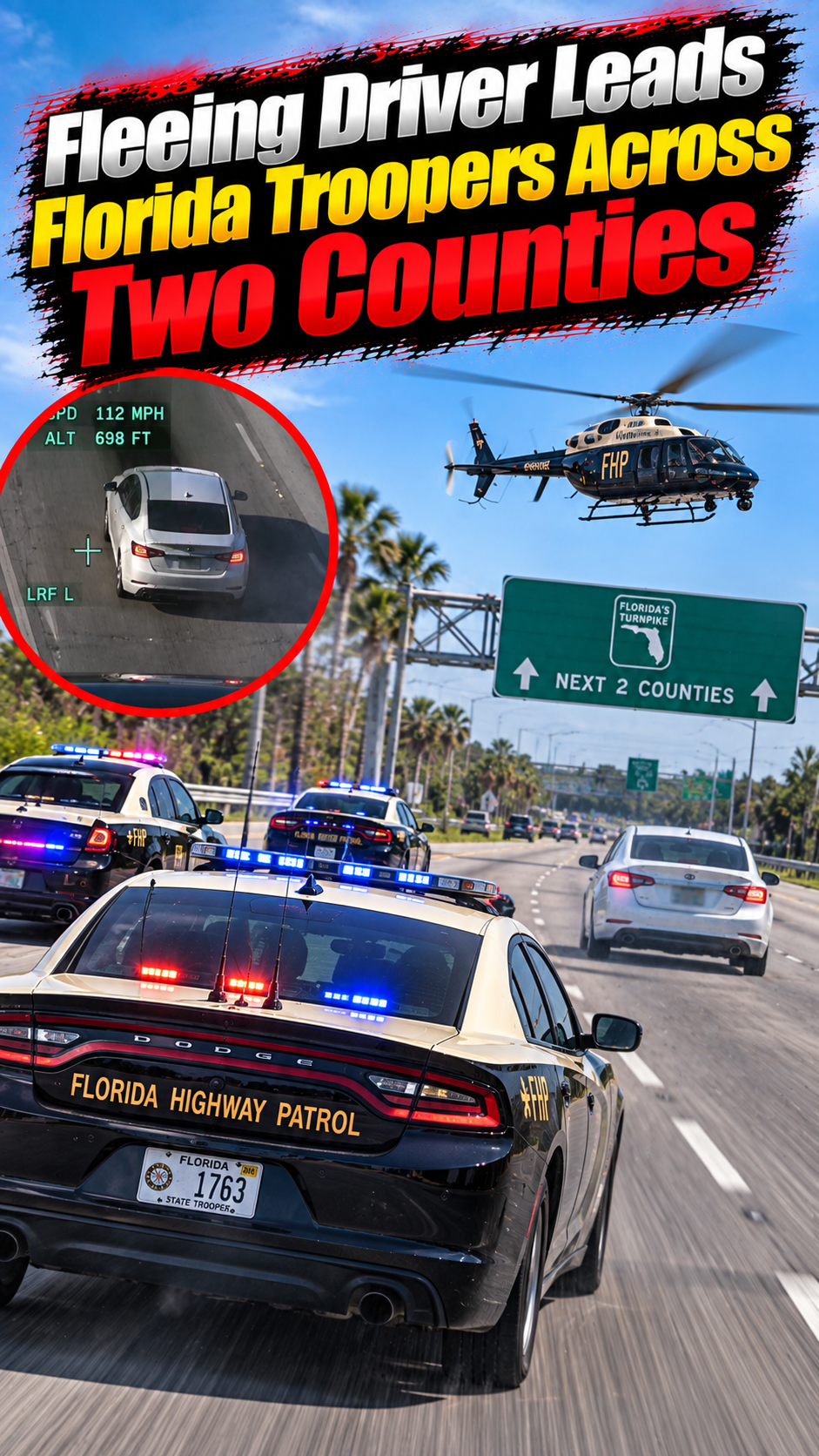 Fleeing Driver Leads Florida Troopers Across Two Counties