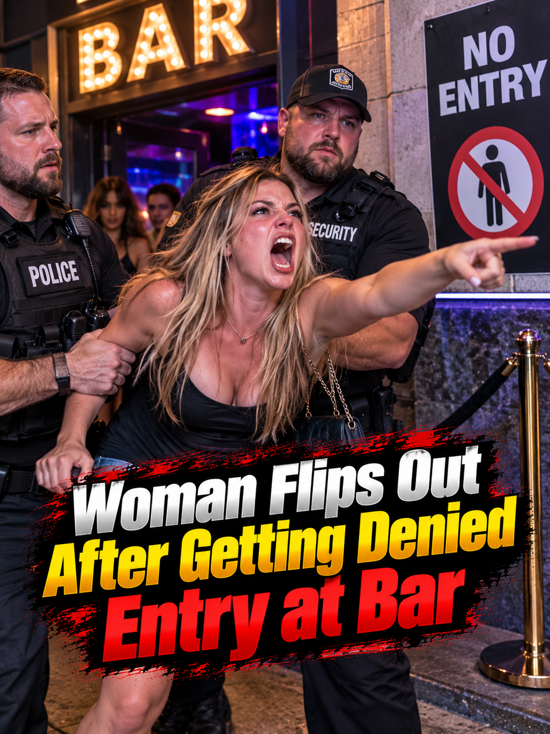 Woman Flips Out After Getting Denied Entry at Bar