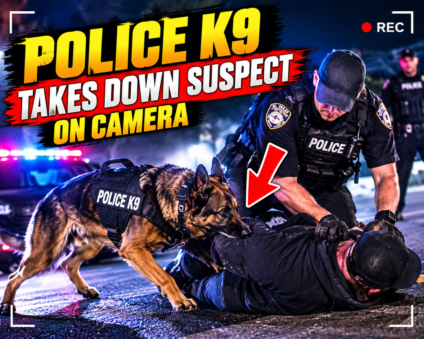 Police K9 Takes Down Suspect on Camera