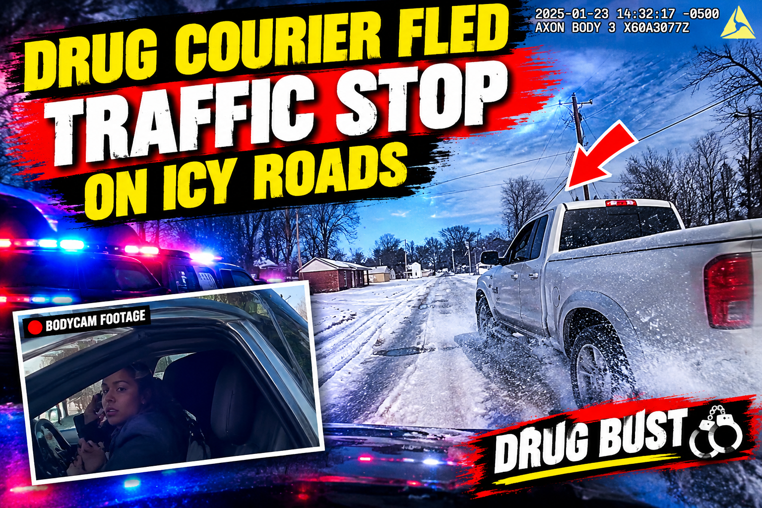 Drug Courier Fled Traffic Stop On Icy Roads
