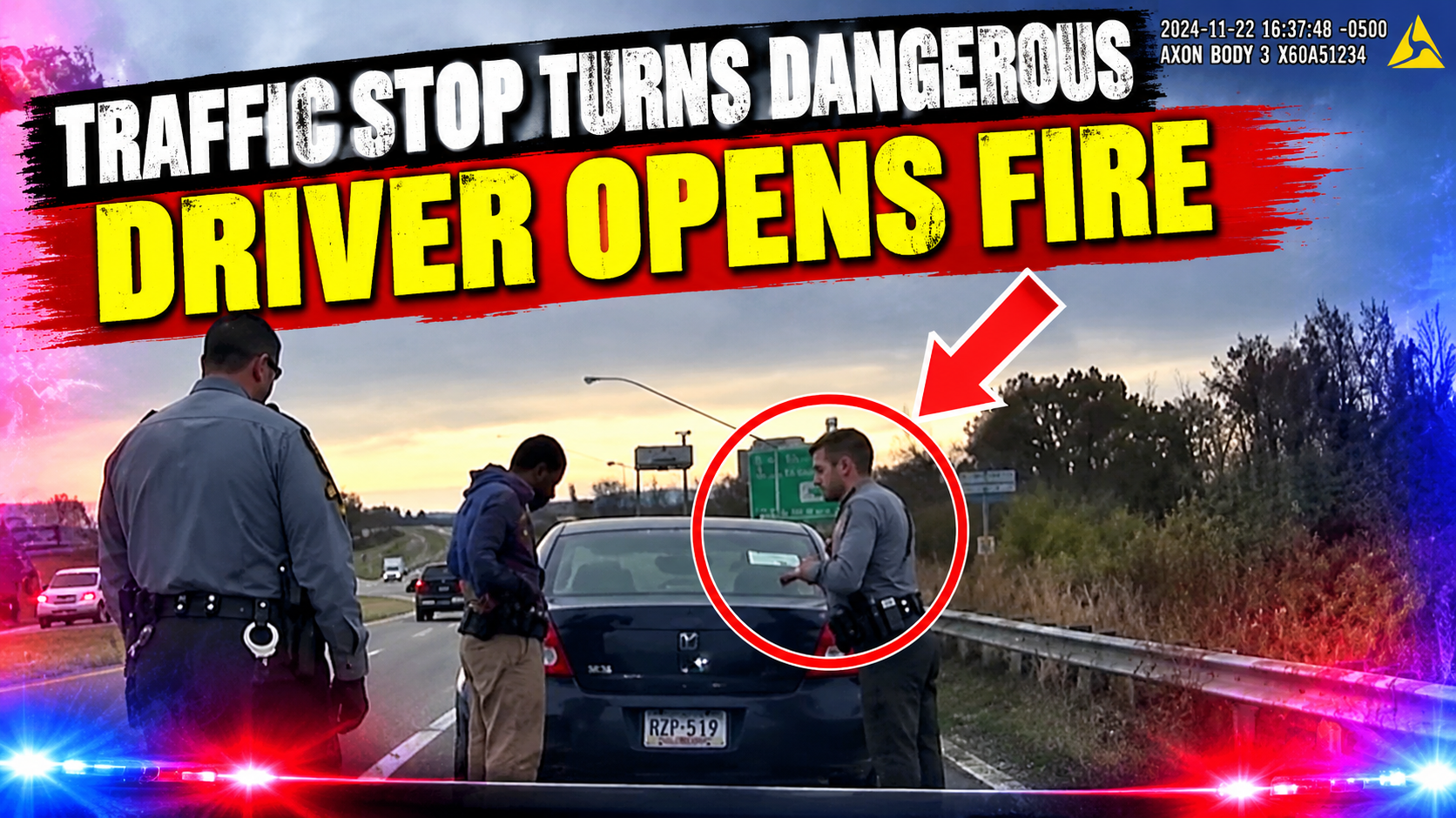 Pennsylvania Traffic Stop Turns Dangerous When Driver Opens Fire