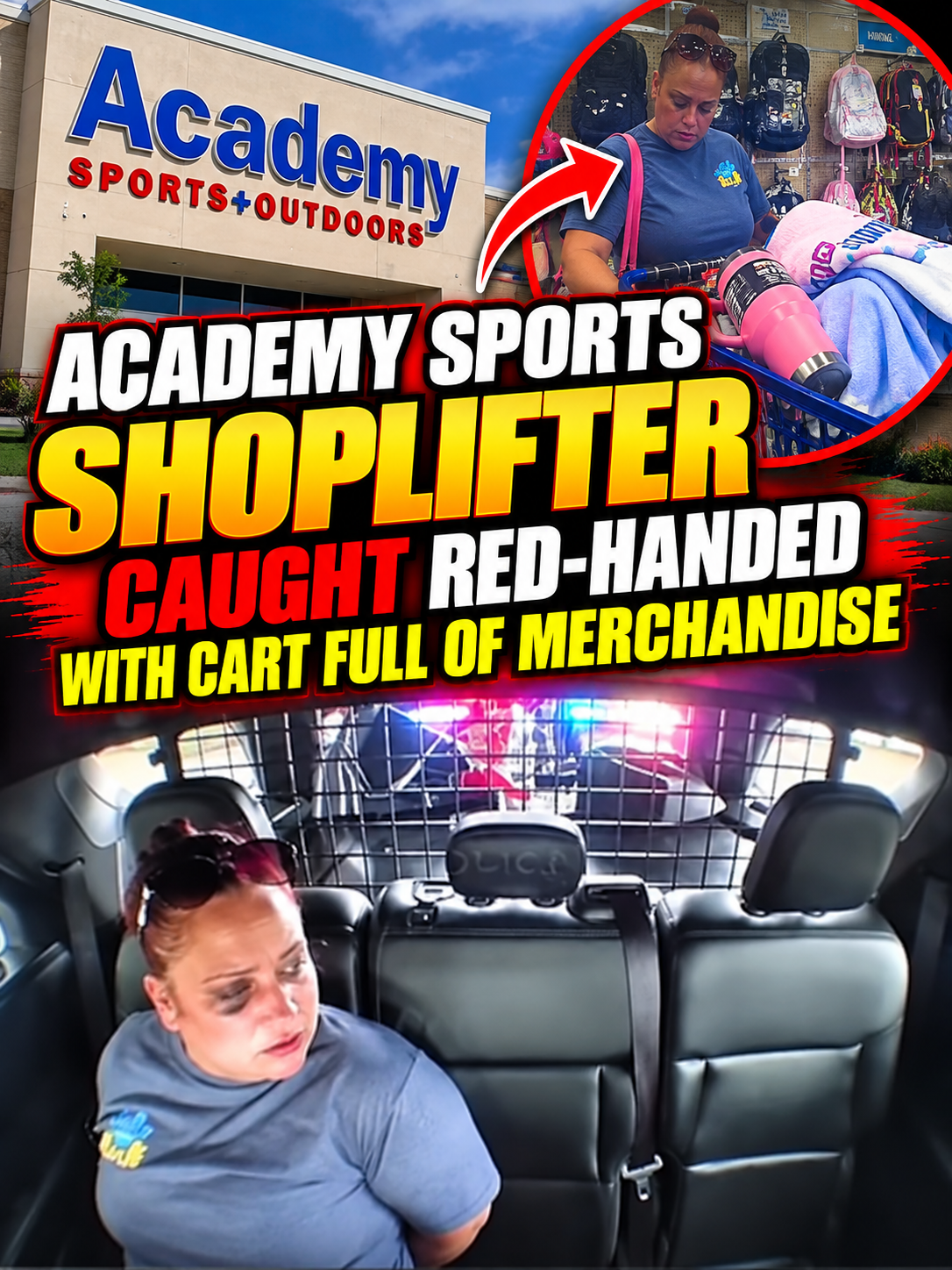 Academy Sports Shoplifter Caught Red-Handed with Cart Full of Merchandise2