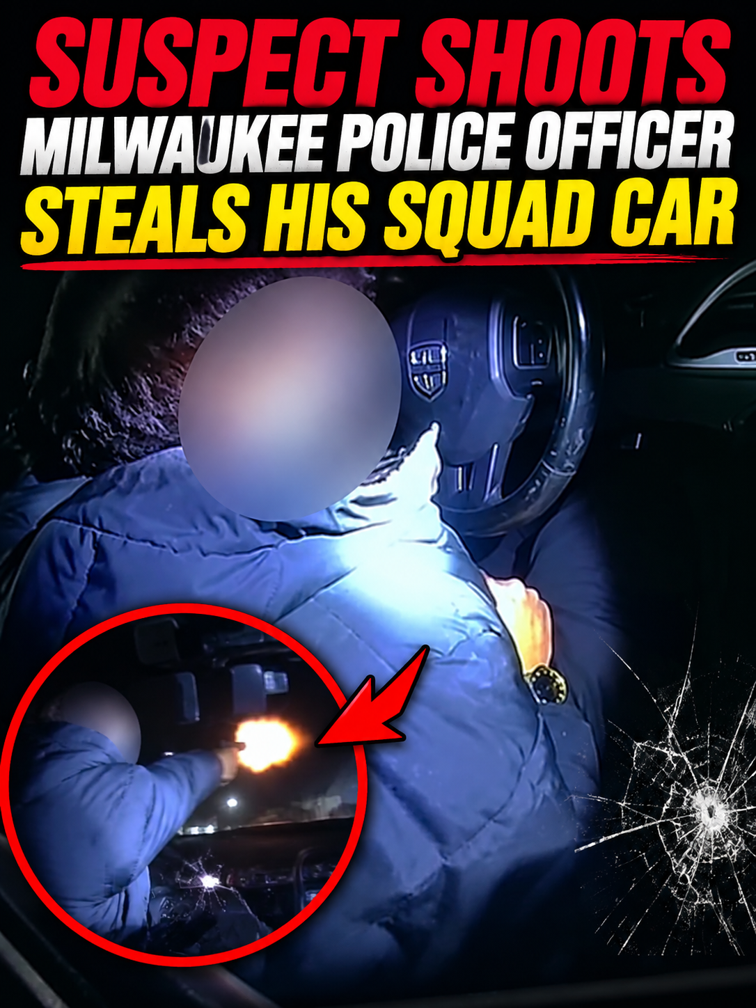 Police video shows suspect shooting Milwaukee police officer, stealing his squad carr
