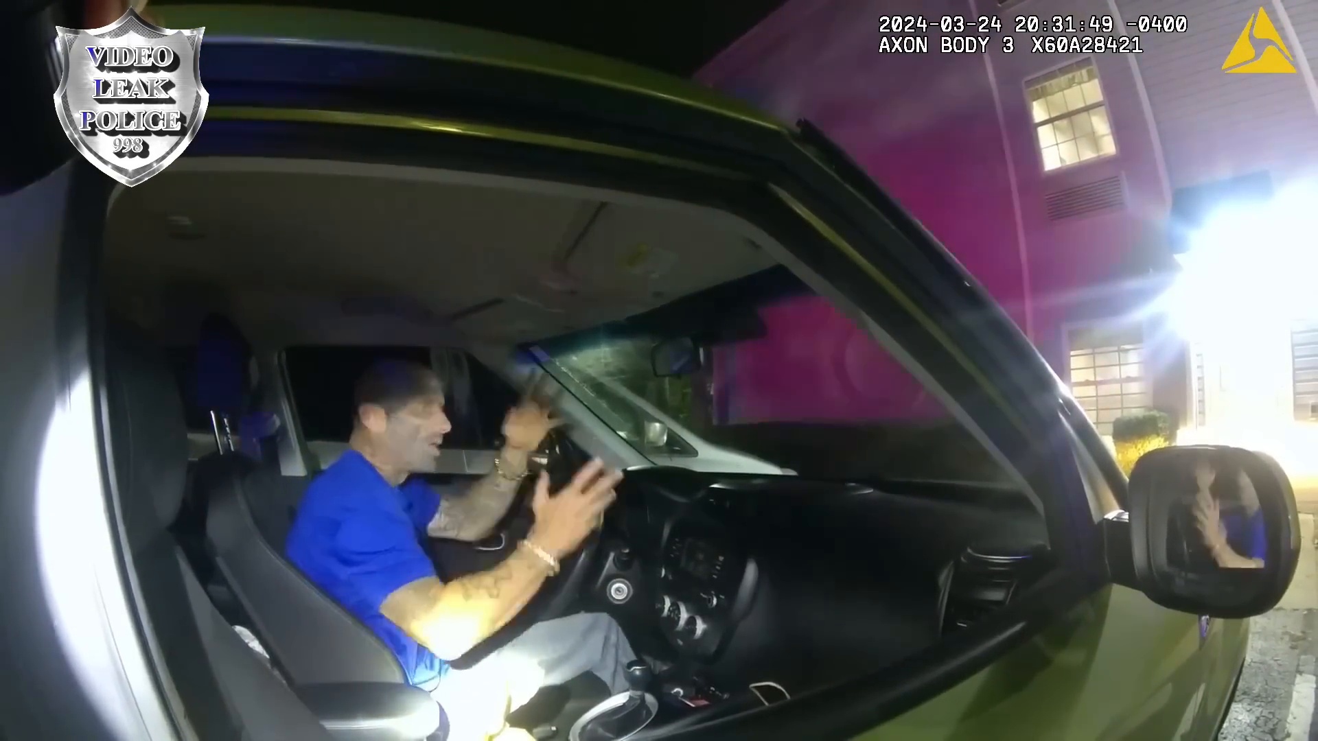 Scene from the supplied DUI footage