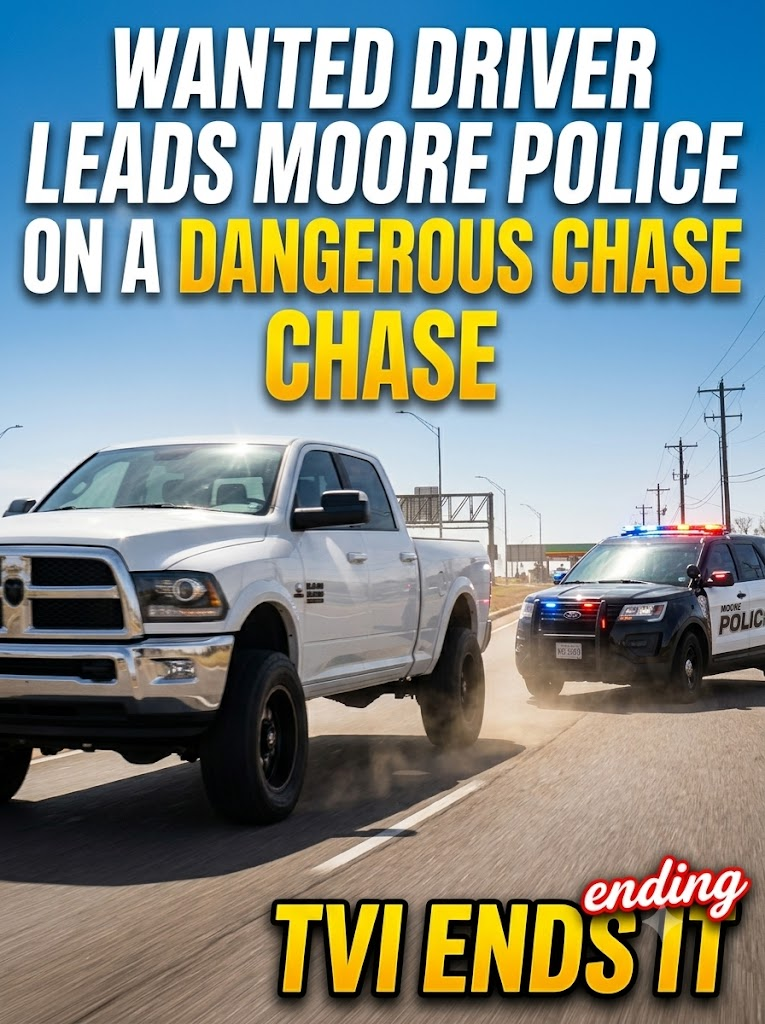 Wanted Driver Leads Moore Police on a Dangerous Chase Before TVI Ends It
