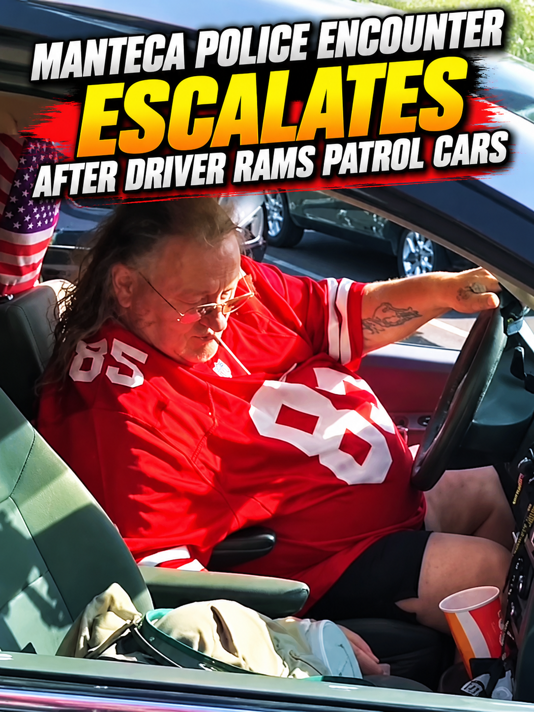 Manteca Police Encounter Escalates After Driver Rams Patrol Cars