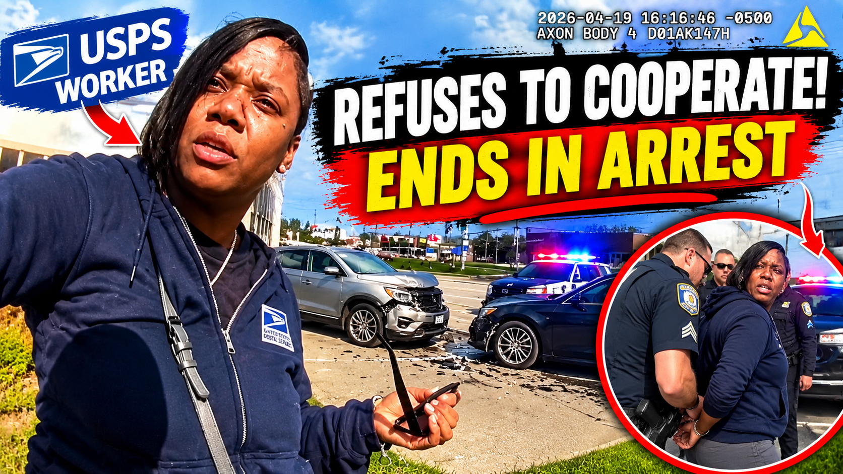 ⚠️ Woman Refuses to Cooperate With Officers — The Encounter Ends in Arrest