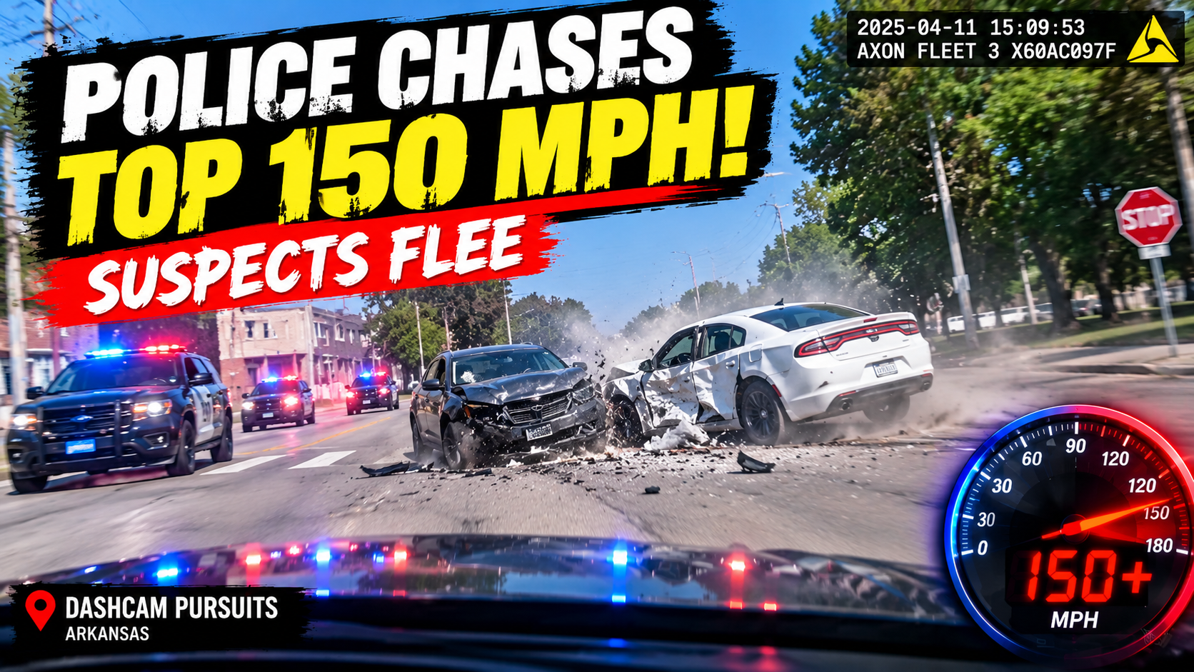 🚔 Police Chases Push Past 150 MPH as Suspects Flee — Dashcam Pursuits Across 