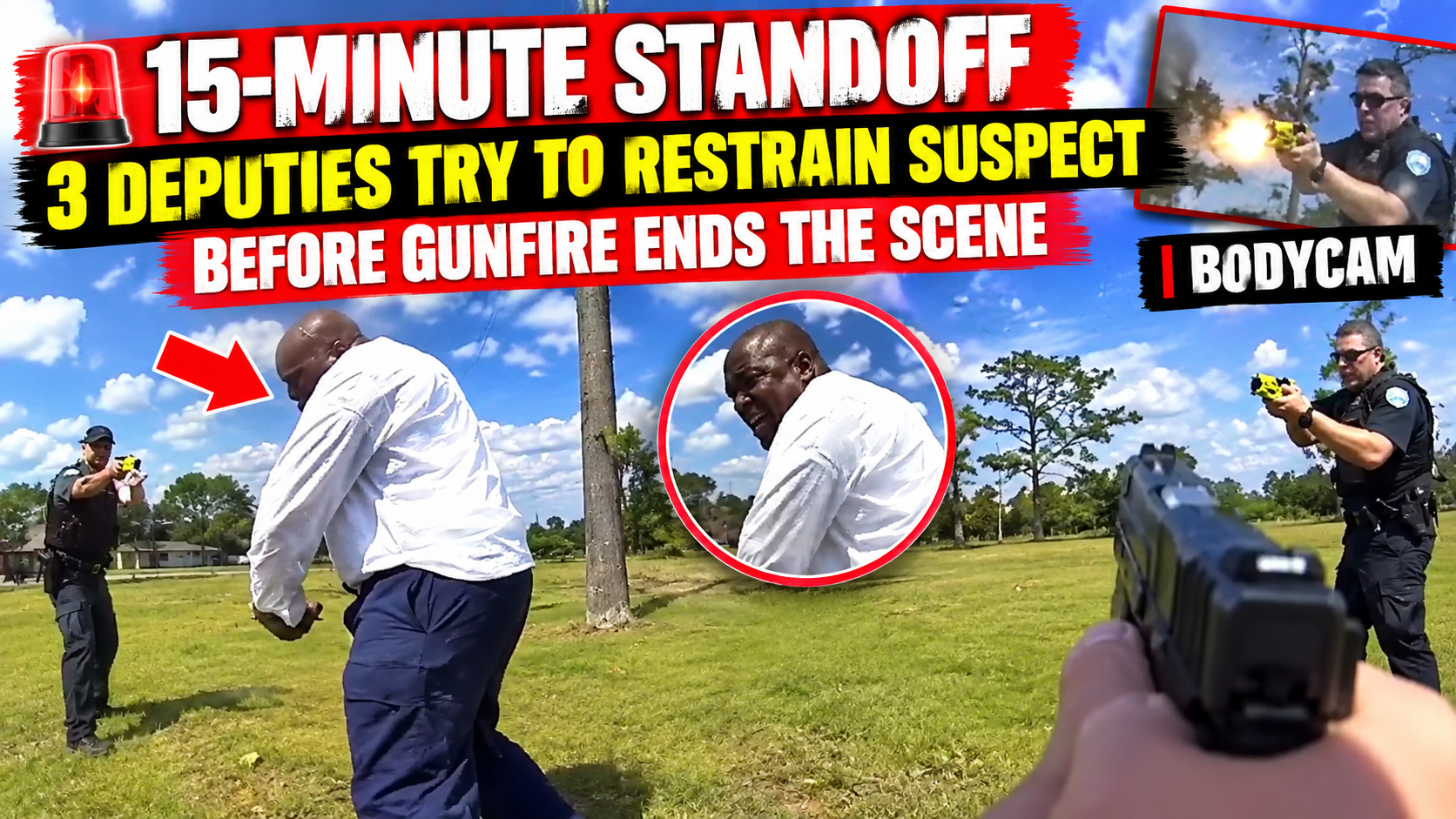 🚨 15-Minute Standoff: 3 Deputies Try to Restrain Suspect Before Gunfire Ends the Scene | Bodycam