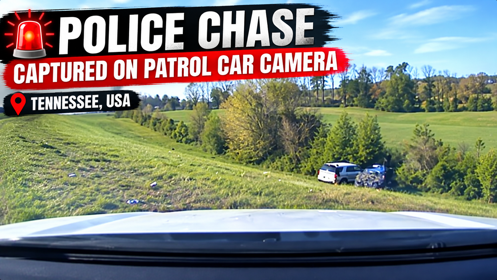 🚨 Police Chase Captured on Patrol Car Camera | Tennessee, USA