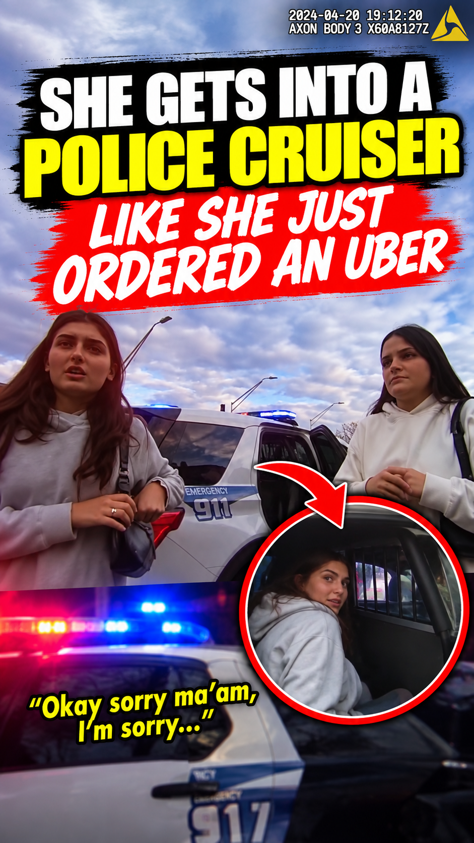 She Gets Into a Police Cruiser Like She Just Ordered an Uber