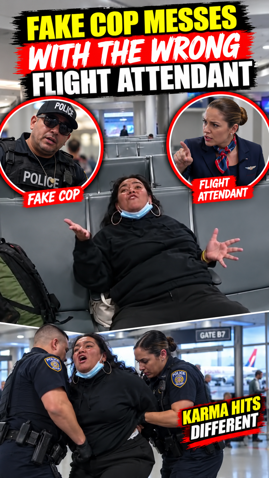 Fake Cop Messes With the Wrong Flight Attendant