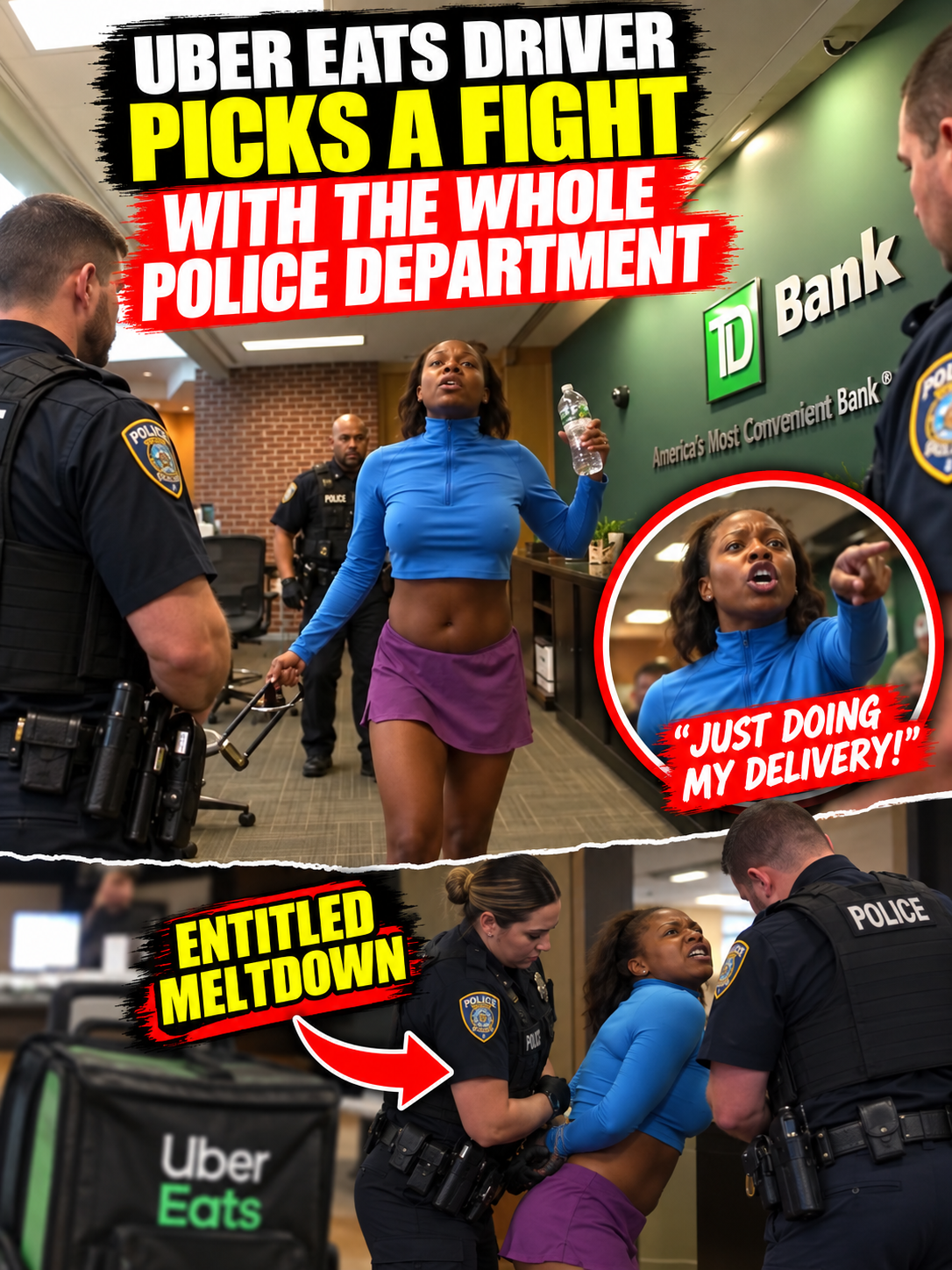 Uber Eats Driver Picks a Fight With the Whole Police