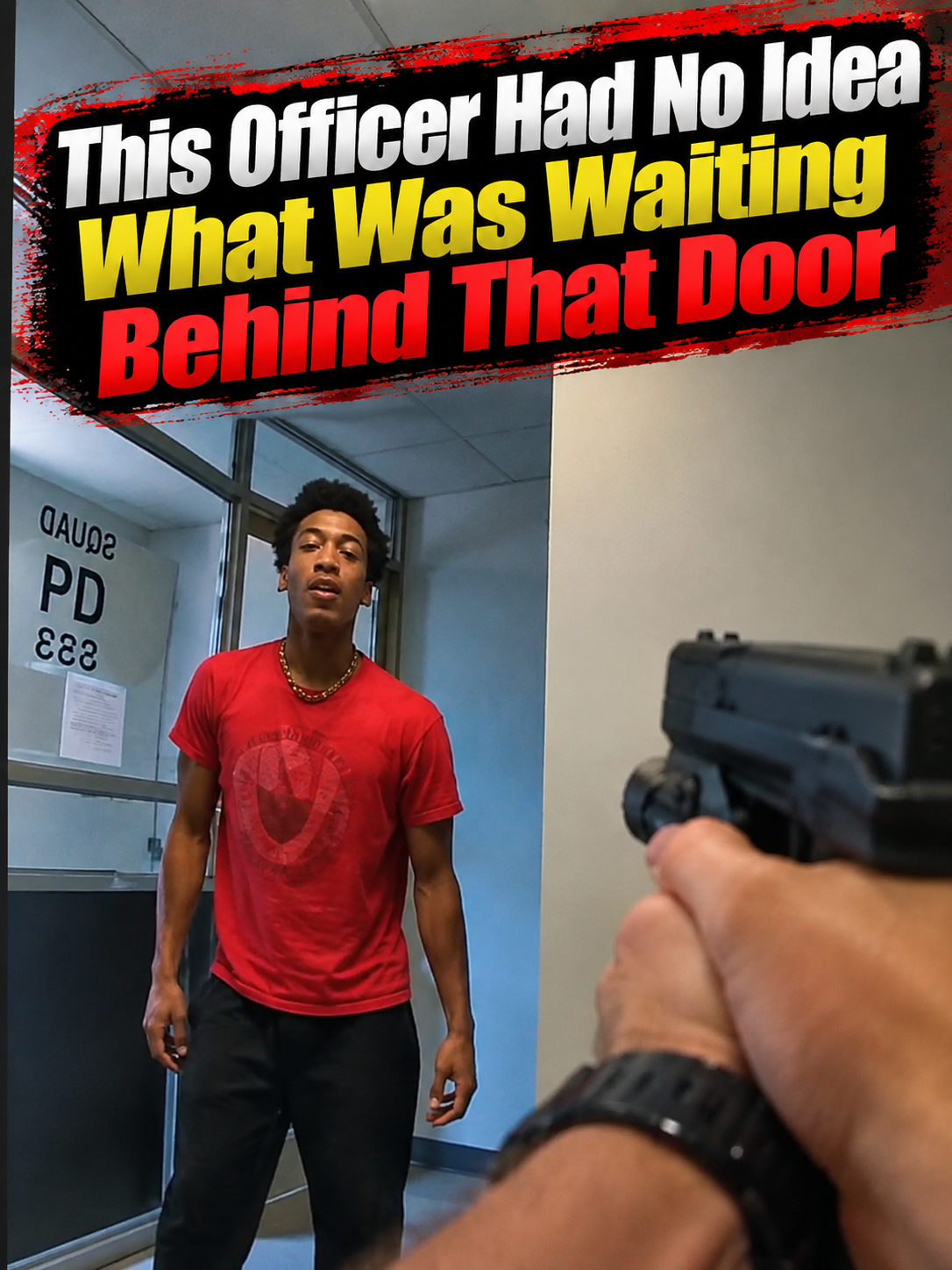 This Officer Had No Idea What Was Waiting Behind That Door