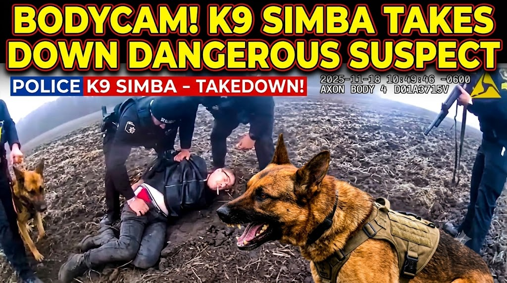 Bodycam Police K9 Simba Takes Down Dangerous Suspect