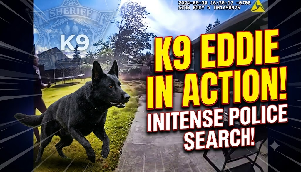 K9 Eddie In Action During Intense Police Search