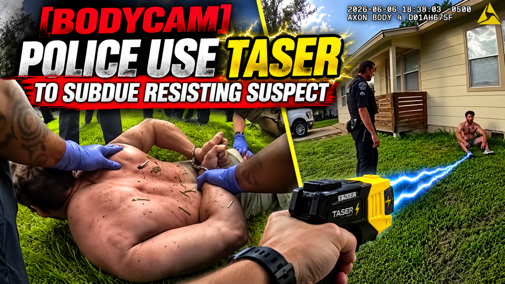 [BODYCAM] Police Use Taser to Subdue Resisting Suspect