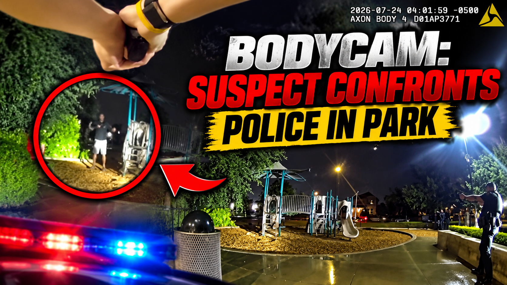 Bodycam: Suspect Confronts Police in Park