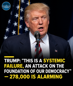 Mr. Trump called the figure of 278,000 an alarming systemic failure