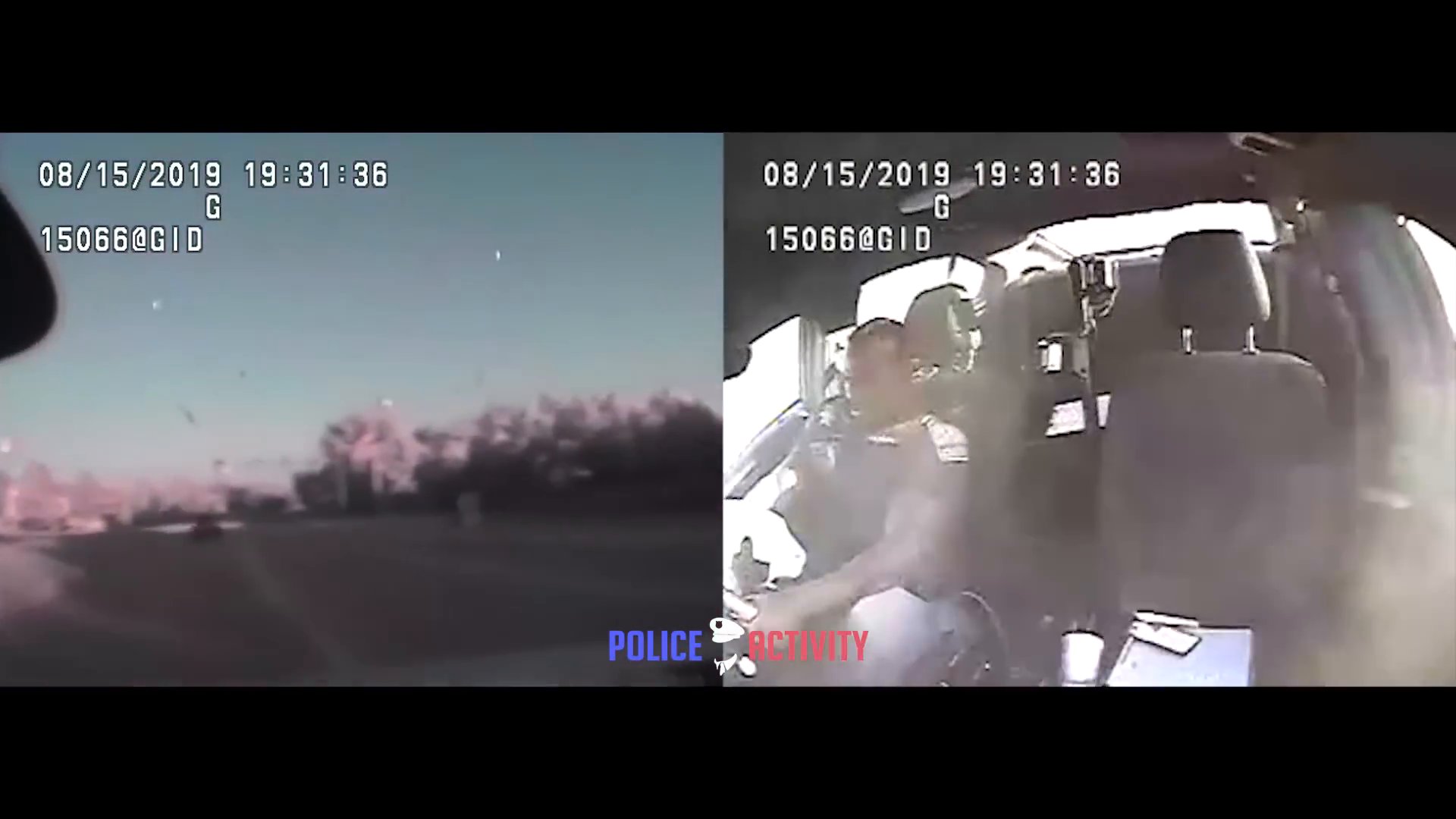 Real frame from the Tulsa dashcam footage