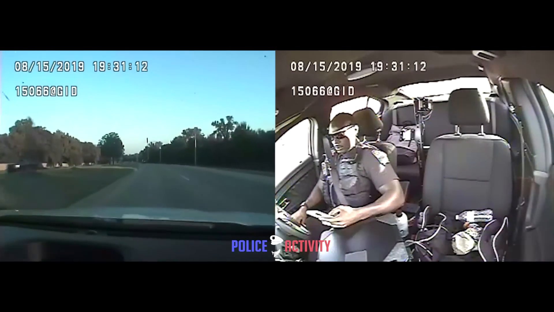 Real frame from the Tulsa dashcam footage