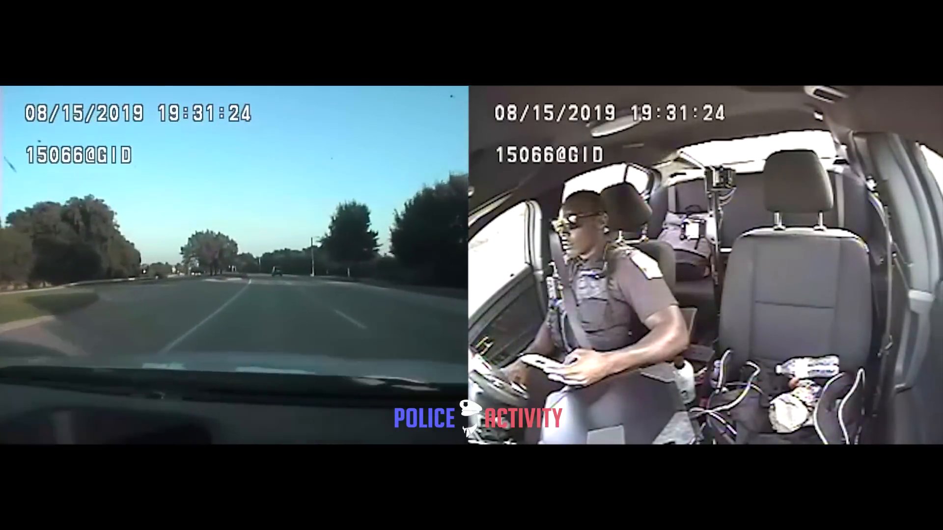 Real frame from the Tulsa dashcam footage