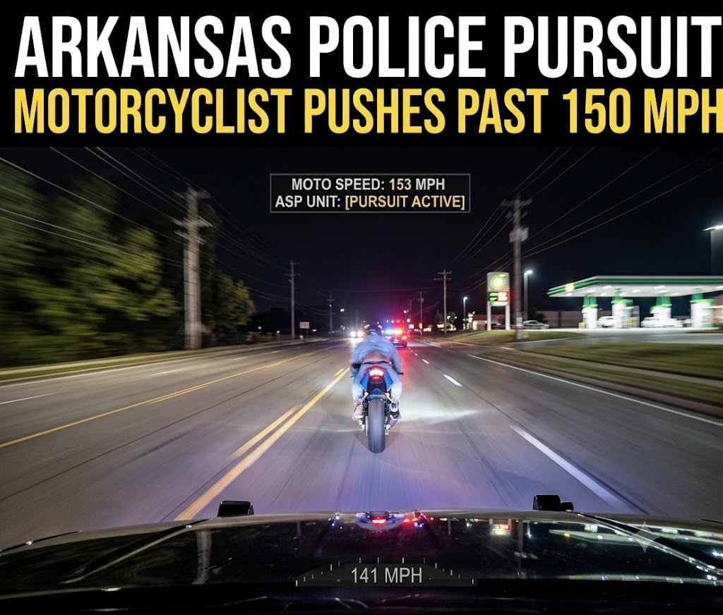 Motorcyclist Pushes Past 150 MPH During Arkansas Police Pursuit