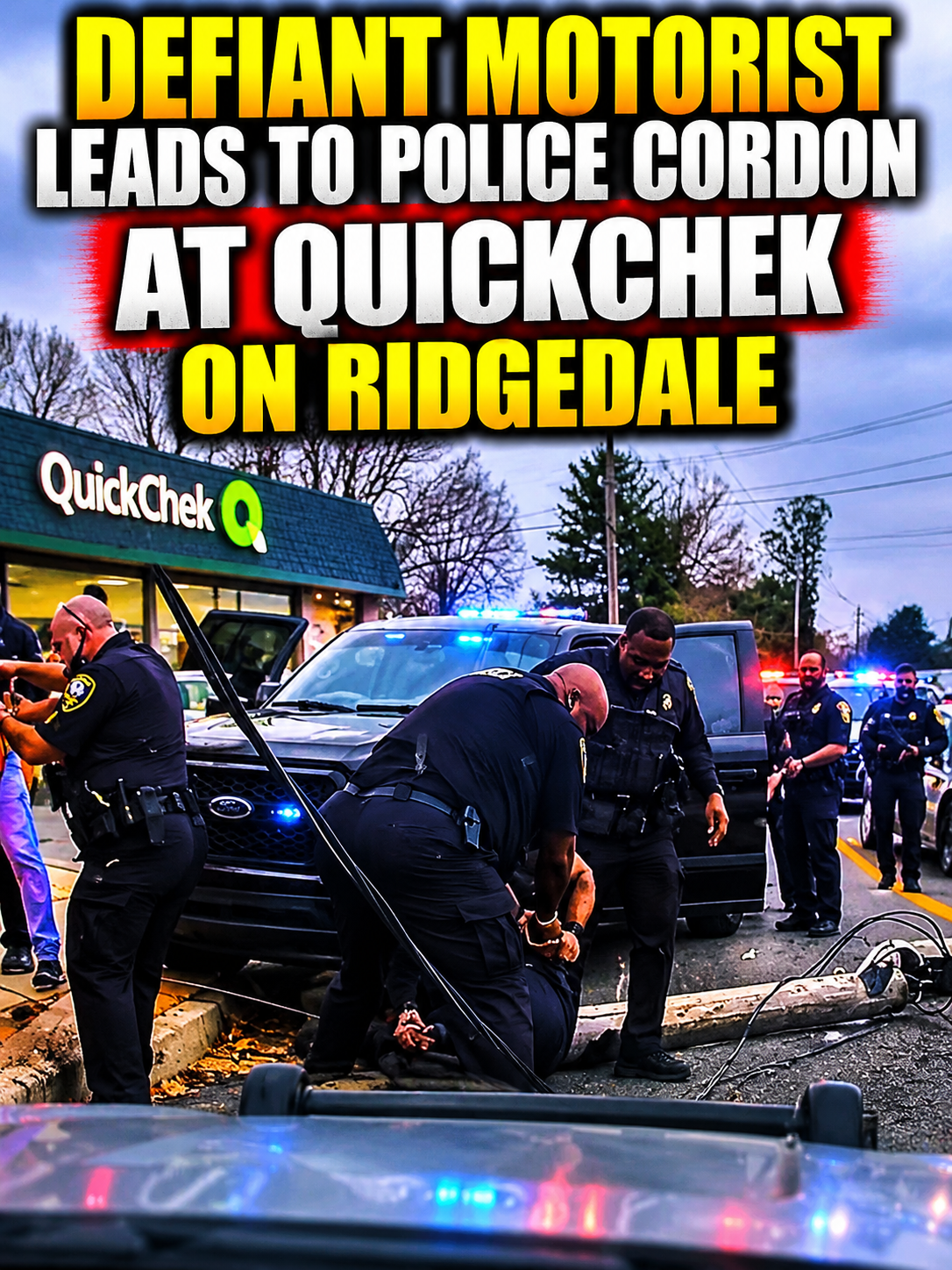 Defiant motorist leads to police cordon at QuickChek on Ridgedale  