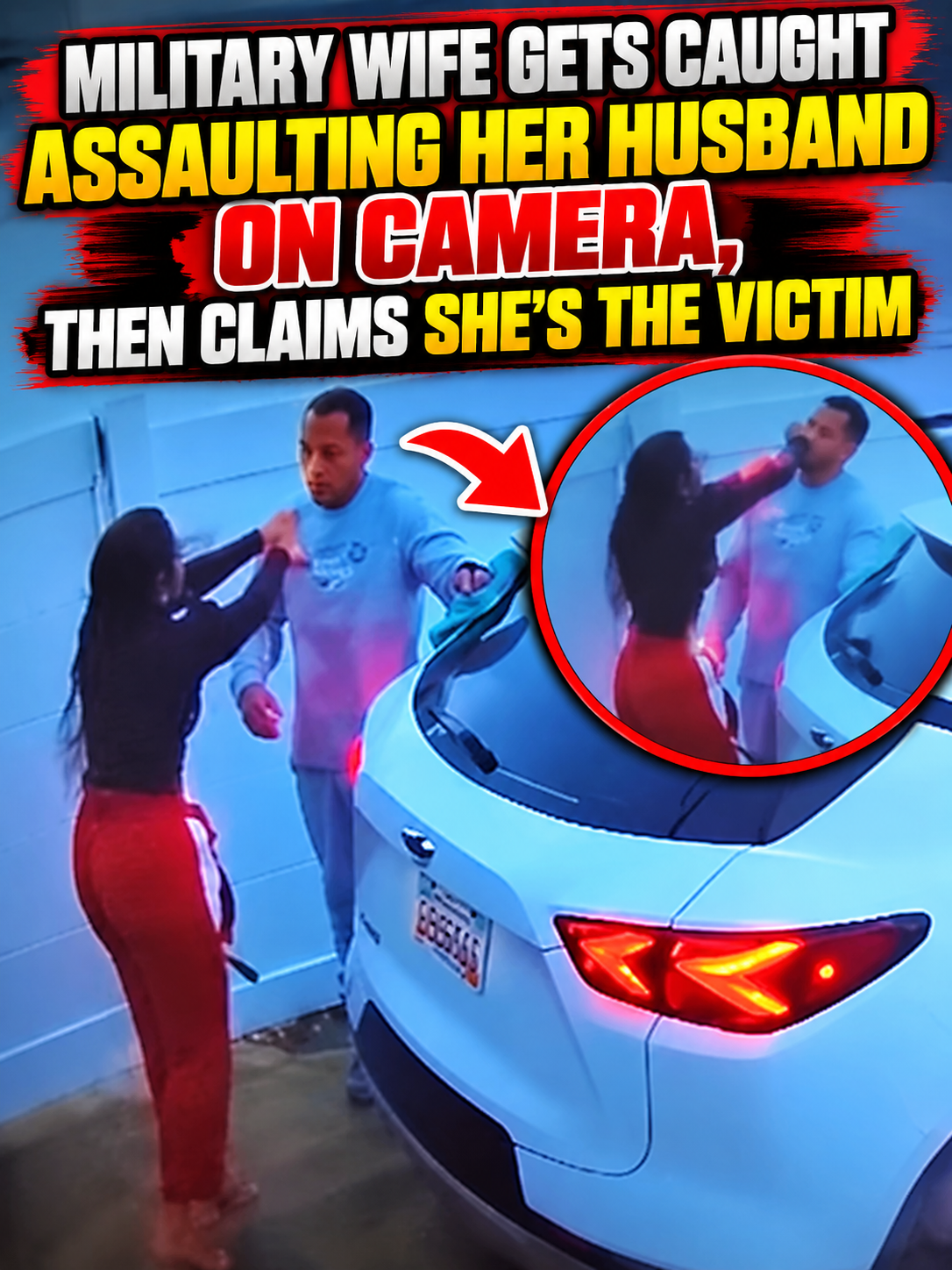 Military Wife Gets Caught Assaulting Her Husband on Camera, Then Claims She’s the Victim