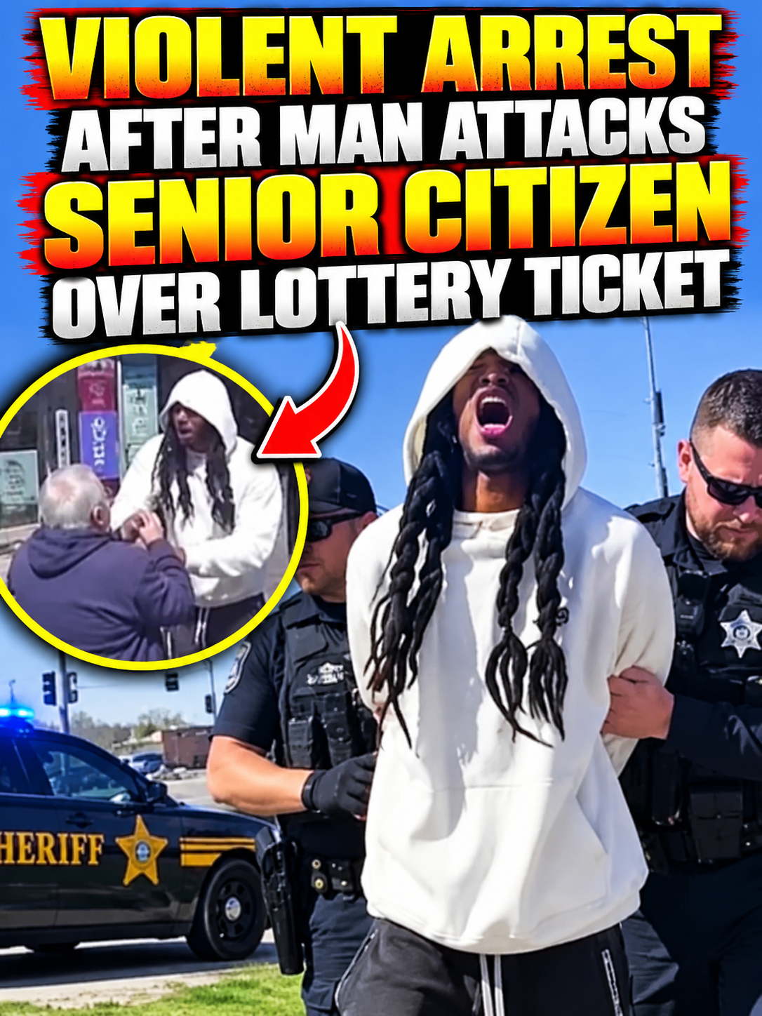 Violent Arrest After Man Attacks Senior Citizen Over Lottery Ticket