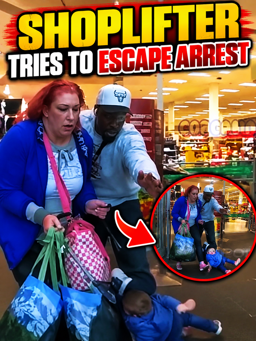 Shoplifter Tramples Toddler Trying to Escape Arrest