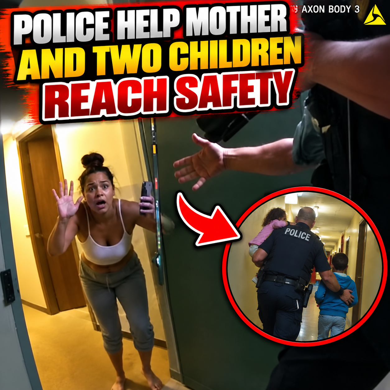 Police Rescue Mother and Two Children Amidst Bullets
