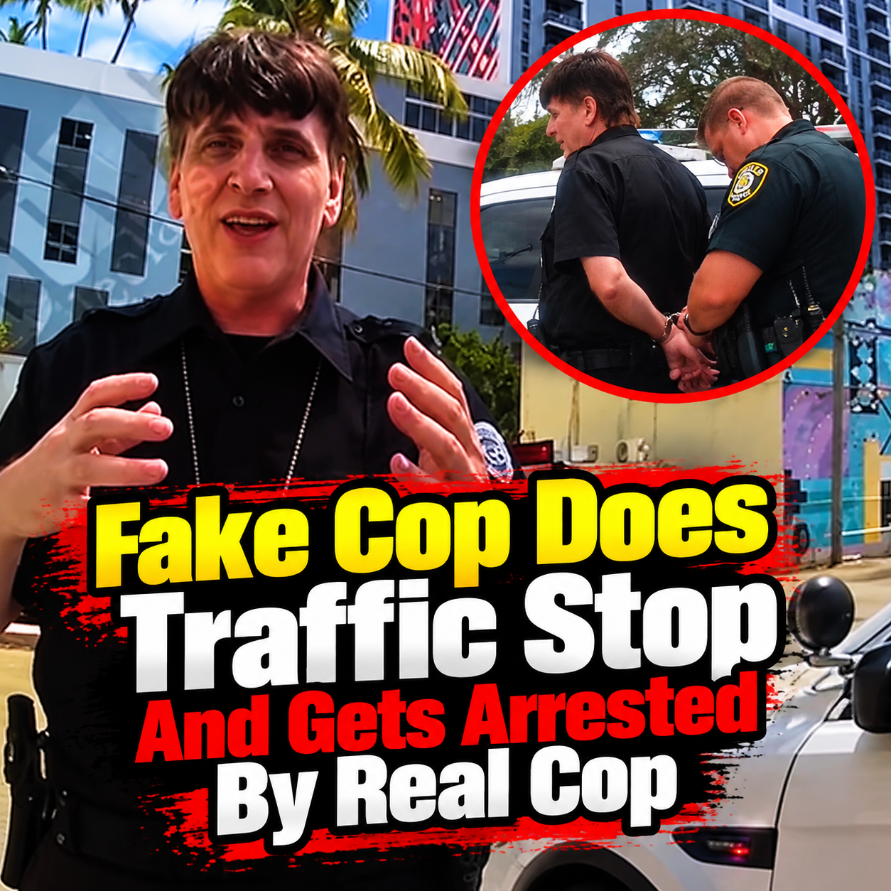Fake Cop Does Traffic Stop And Gets Arrested By Real Cop
