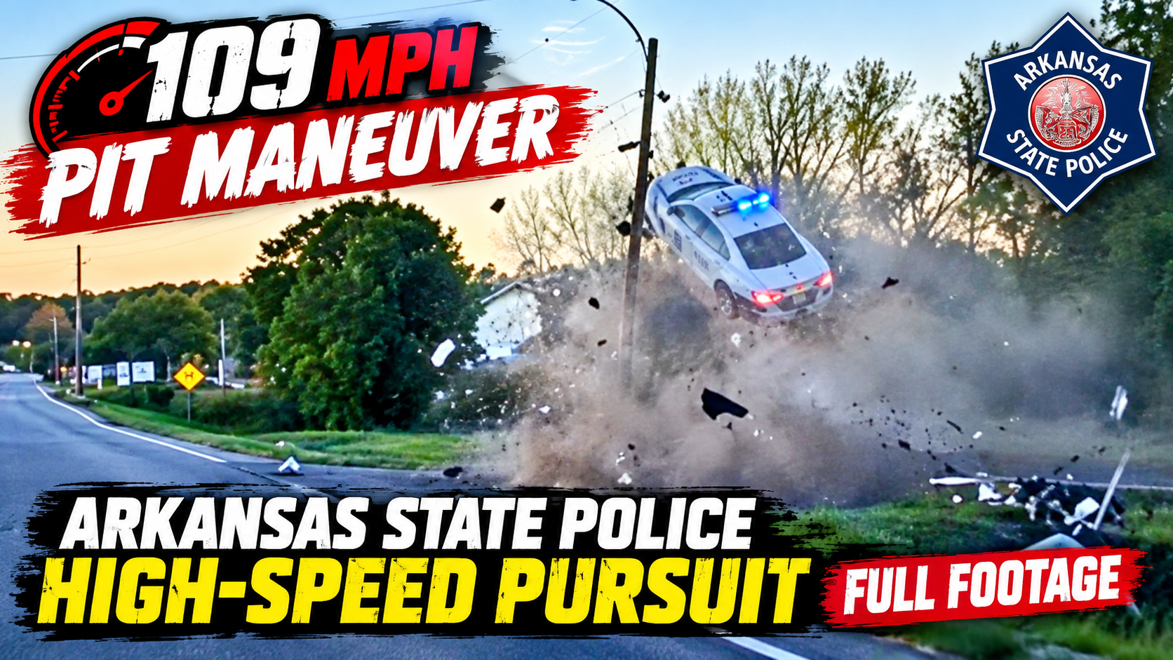 🚨 109 MPH PIT Maneuver: Arkansas State Police High-Speed Pursuit | Full Footage