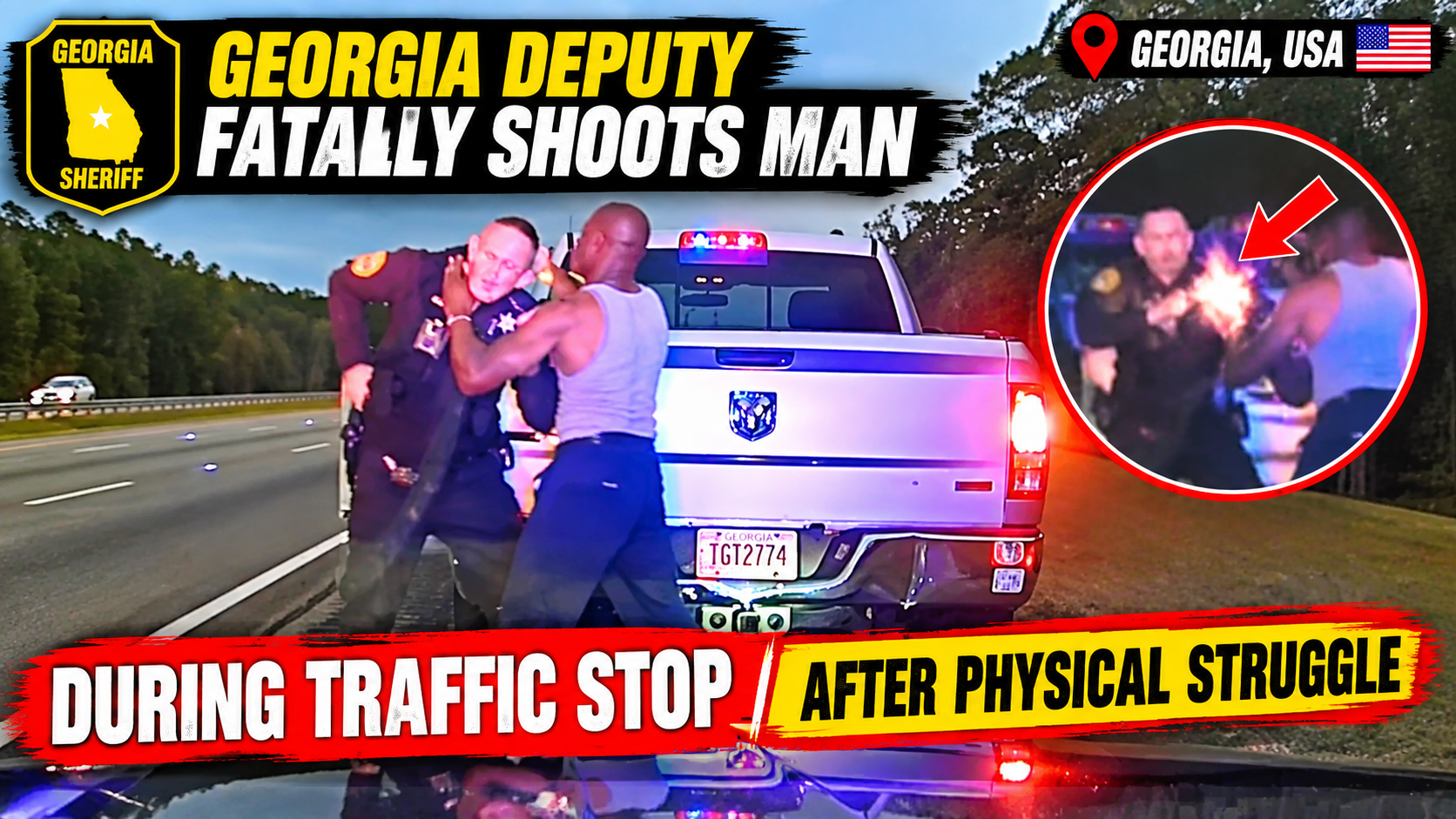 🚔 Georgia Deputy Fatally Shoots Man During Traffic Stop After Physical Struggle | Georgia, USA