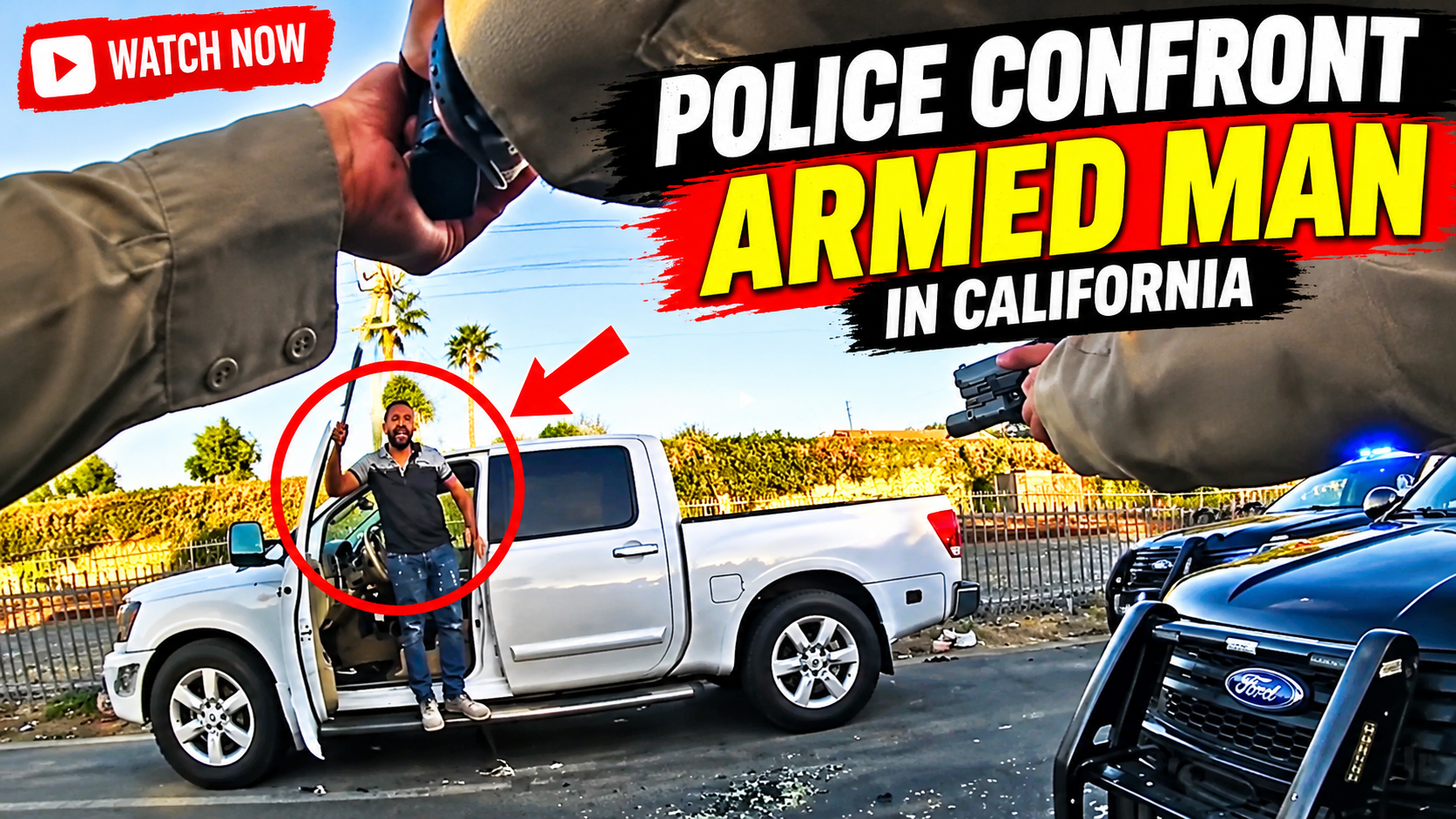 🚔 Tense California Encounter: LA Deputies Confront Man Charging With a Sword
