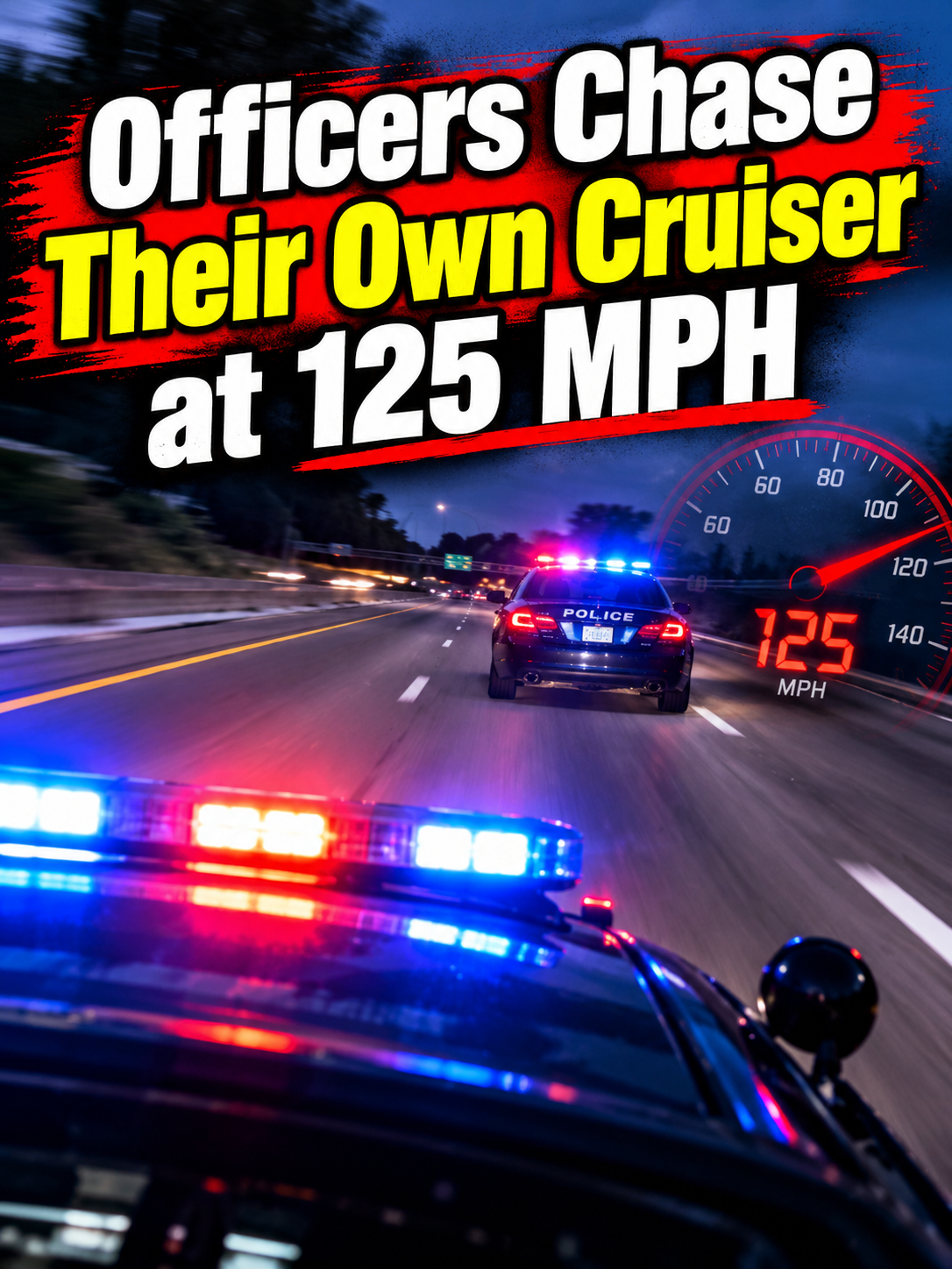Officers Chase Their Own Cruiser at 125 MPH