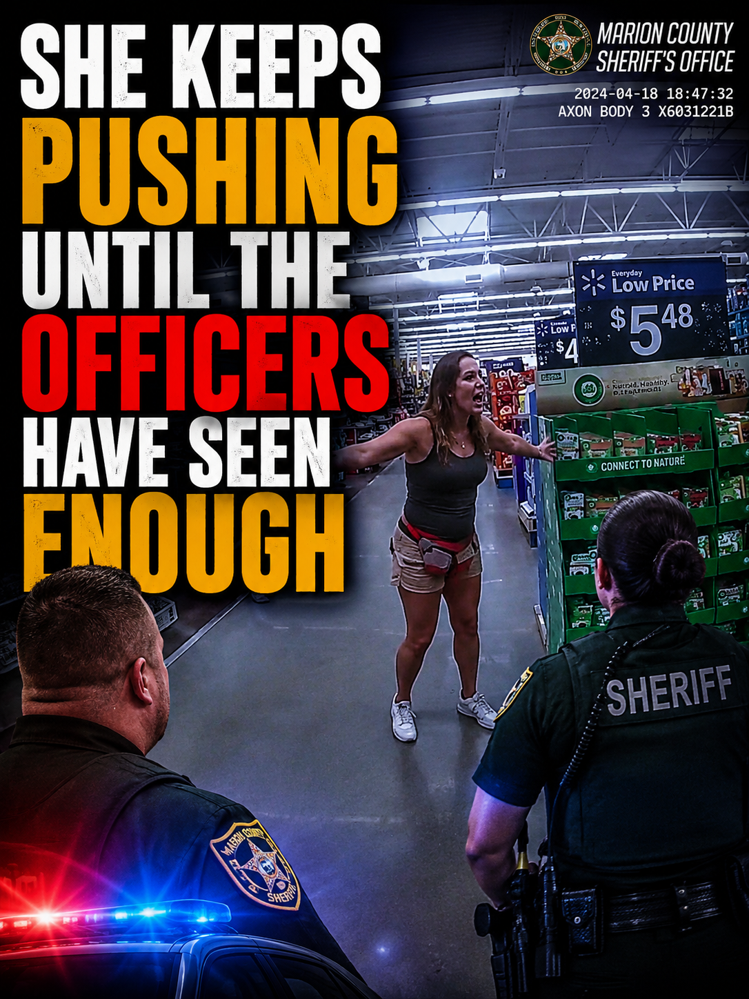 She Keeps Pushing Until the Officers Have Seen Enough