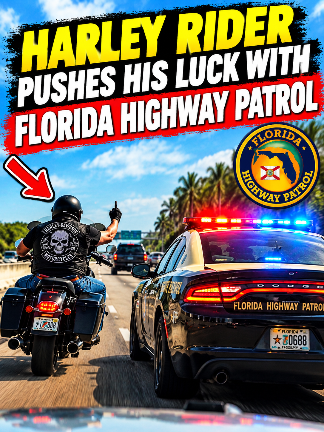 Harley Rider Pushes His Luck With Florida Highway Patrol