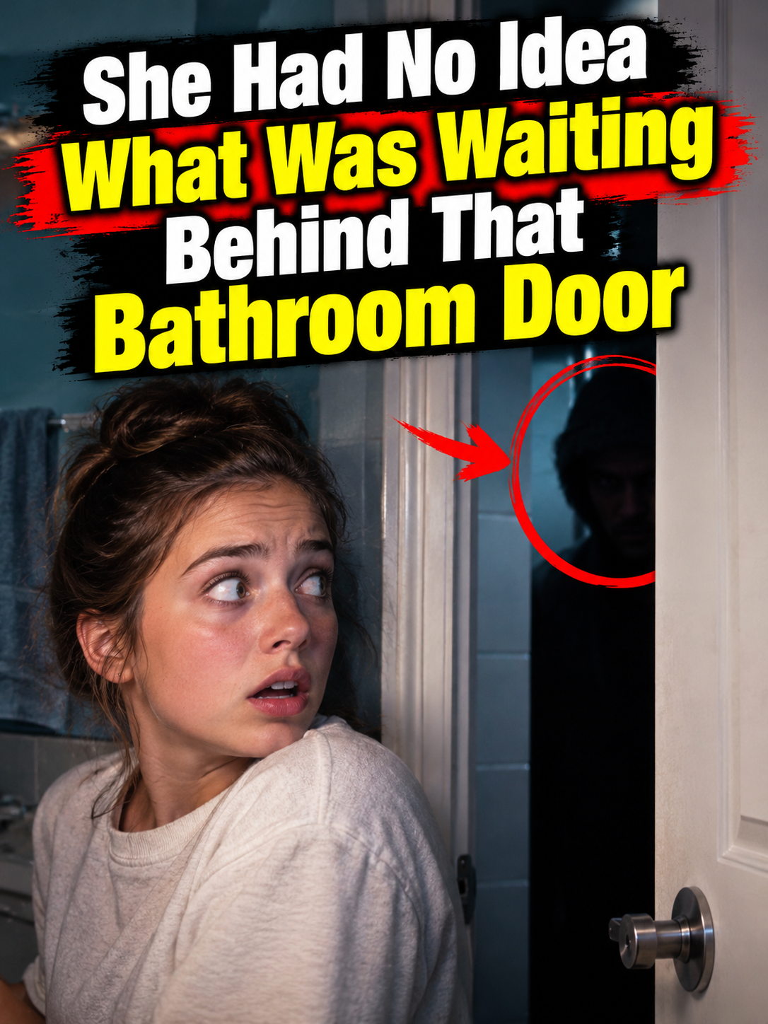 She Had No Idea What Was Waiting Behind That Bathroom Door