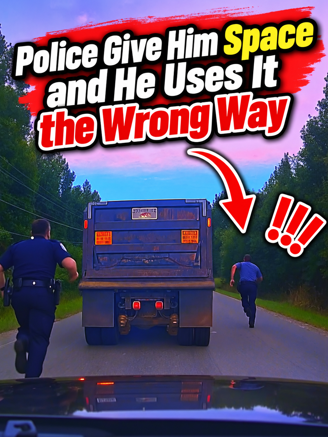 Police Give Him Space and He Uses It the Wrong Way