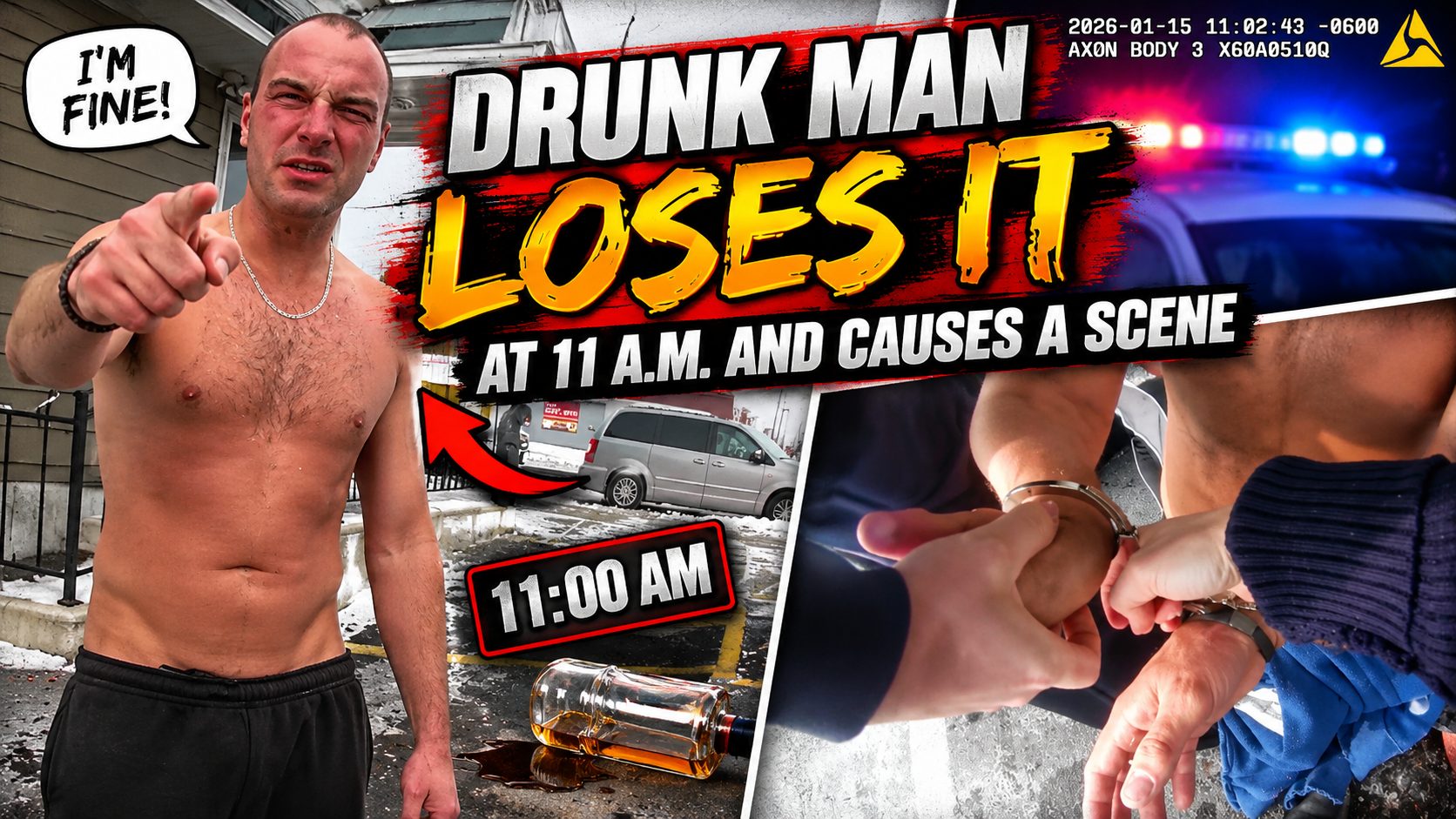 Drunk Man Loses It at 11 A.M. and Causes a Scene