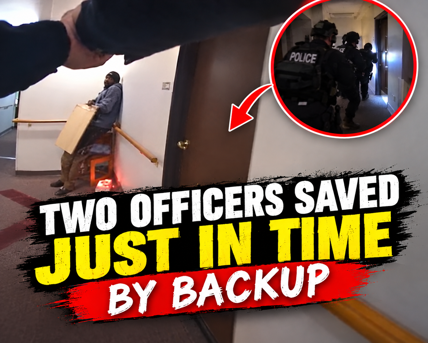 Two Officers Saved Just in Time by Backup
