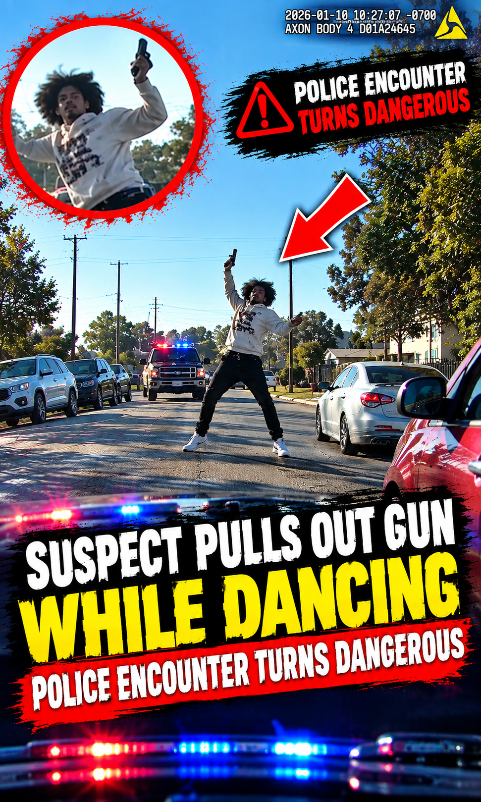 Suspect Pulls Out Gun While Dancing, Police Encounter Turns Dangerous